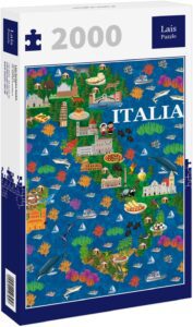 Puzzle Mapa De Italia Con Dibujos De 2000 Piezas