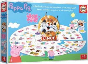 Lince Peppa Pig de 70 imágenes - Juegos de mesa de Lince de habilidad y velocidad - Los mejores juegos de mesa de agilidad visual de Lince