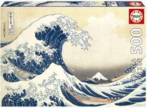 Puzzle de Gran Ola de Kanagawa de 500 piezas de Educa - Los mejores puzzles de la gran ola