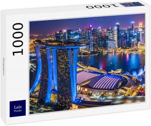 Puzzle de vistas de Singapur de noche de 1000 piezas de Lais - Los mejores puzzles de Singapur