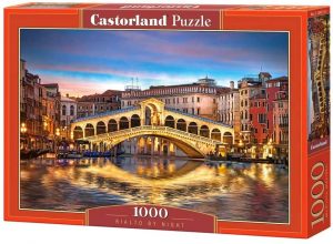 Puzzle del Puente Rialto de Venecia de noche de 1000 piezas de Castorland - Los mejores puzzles del Ponte Rialto - Puzzle del Puente Rialto