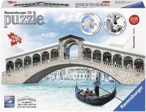 Puzzle del Puente Rialto en 3D de Venecia de 216 piezas de Ravensburger en 3D - Los mejores puzzles del Ponte Rialto - Puzzle del Puente Rialto