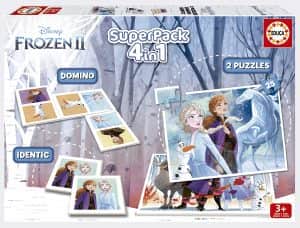 Juego de mesa de Frozen de 4 en 1 de Educa - Juegos de mesa de Frozen 2 - Los mejores juegos de mesa de Frozen 2