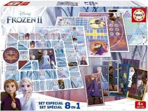 Set especial de juegos de mesa 8 en 1 de Frozen 2 - Juegos de mesa de 8 en 1 de Educa - Los mejores juegos de mesa de 8 en 1 de Educa