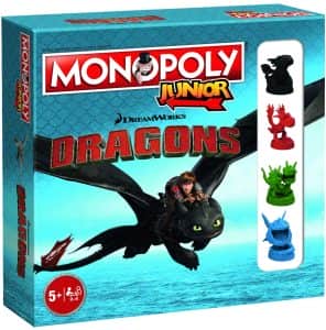 Juego de Monopoly Junior Como entrenar a tu dragón en inglés - Juegos de mesa de Monopoly para niños - Los mejores juegos de mesa de Monopoly Junior