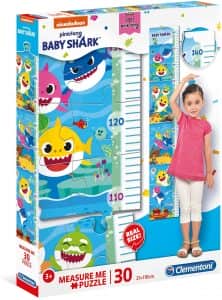 Puzzle de Baby Shark 30 piezas de Clementoni de medidas - Los mejores puzzles de Baby Shark de dibujos animados