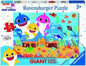 Puzzle de Baby Shark de 24 piezas de Clementoni de suelo gigante - Los mejores puzzles de Baby Shark de dibujos animados