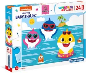 Puzzle de Baby Shark de 24 piezas de Clementoni gigante - Los mejores puzzles de Baby Shark de dibujos animados