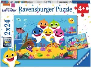 Puzzle de Baby Shark de 2x24 piezas de Ravensburger - Los mejores puzzles de Baby Shark de dibujos animados