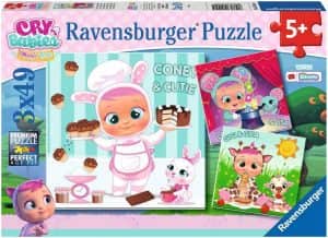 Puzzle de Cry Babies de 3x49 piezas de Ravensburger - Los mejores puzzles de Cry Babies de dibujos animados