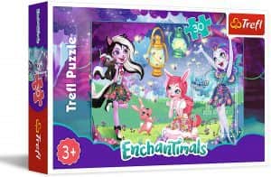Puzzle de bosque de Enchantimals de 30 piezas de Trefl - Los mejores puzzles de Enchantimals de dibujos animados
