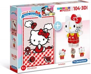 Puzzle de exclusivo de Hello Kitty de 104 piezas de Clementoni - Los mejores puzzles de Hello Kitty