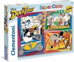 Puzzle de momentos de Duck Tales de Patoaventuras 3x48 piezas de Clementoni - Los mejores puzzles de Ducktales de dibujos animados