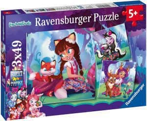 Puzzle de momentos de Enchantimals de 3x49 piezas de Ravensburger - Los mejores puzzles de Enchantimals de dibujos animados