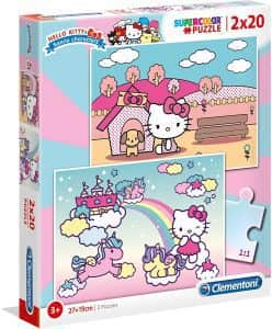 Puzzle de momentos de Hello Kitty de 2x20 piezas de Clementoni - Los mejores puzzles de Hello Kitty