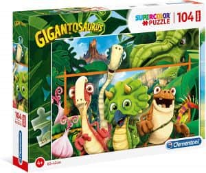 Puzzle de personajes de Gigantosaurus de 104 piezas de Clementoni - Los mejores puzzles de Gigantosaurus de dibujos animados