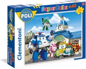 Puzzle de personajes de Robocar Poli de 24 piezas MAXI de Clementoni - Los mejores puzzles de Robocar Poli de dibujos animados
