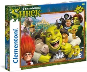 Puzzle de personajes de Shrek de 104 piezas de Clementoni - Los mejores puzzles de Shrek de dibujos animados