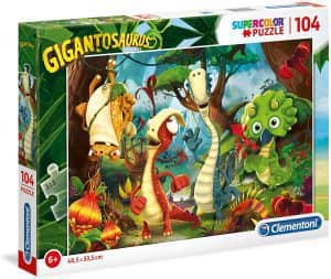 Puzzle de protagonistas de Gigantosaurus de 104 piezas de Clementoni - Los mejores puzzles de Gigantosaurus de dibujos animados