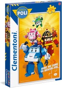 Puzzle de protagonistas de Robocar Poli de 104 piezas de Clementoni - Los mejores puzzles de Robocar Poli de dibujos animados
