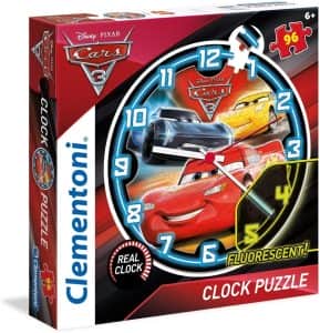 Puzzle de reloj Cars 3 de 96 piezas de Clementoni - Los mejores puzzles de reloj - Clock Puzzle