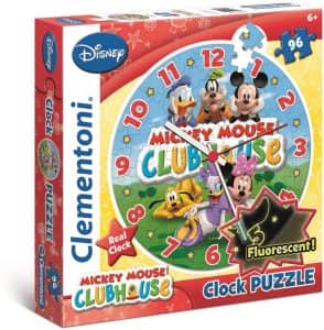 Puzzle de reloj Mickey Mouse de 96 piezas de Clementoni - Los mejores puzzles de reloj - Clock Puzzle