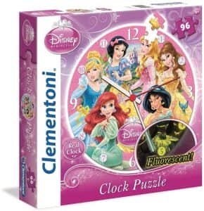 Puzzle de reloj princesas Disney de 96 piezas de Clementoni - Los mejores puzzles de reloj - Clock Puzzle