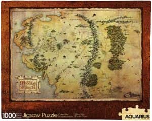 Puzzle de Mapa de la Tierra Media del Hobbit de 1000 piezas de Aquarius - Los mejores puzzles del SeÃ±or de los Anillos