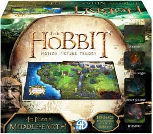 Puzzle de Mapa de la Tierra Media del Hobbit de 4D - Los mejores puzzles del Señor de los Anillos