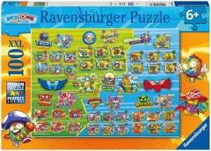 Puzzle de SuperZings de 100 piezas por tipos de Ravensburger - Los mejores puzzles de SuperZings Rivals of Kaboom - SuperThings