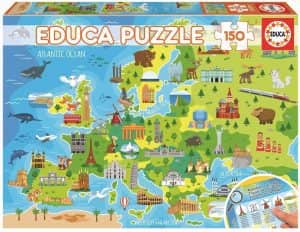 Puzzle de mapa de Europa de 150 piezas de Educa
