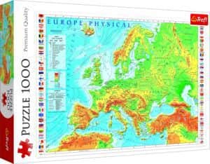 Puzzle De Mapa Físico De Europa
