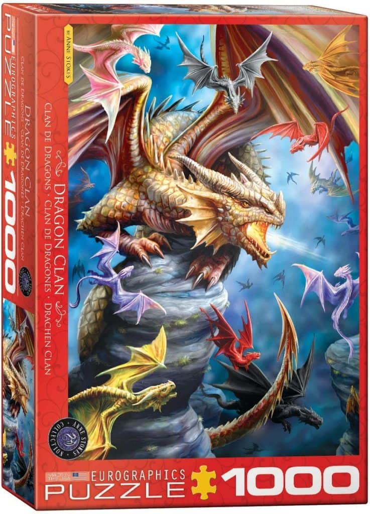Clementoni – Puzzle Dragones Y Mazmorras De 1000 Piezas, Ilustraciones épicas, Caja Cubo, Hecho En Italia, A Partir De 14 Años