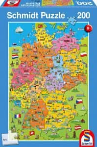 Puzzle de mapa de Alemania de 200 piezas de Schmidt - Los mejores puzzles de Alemania