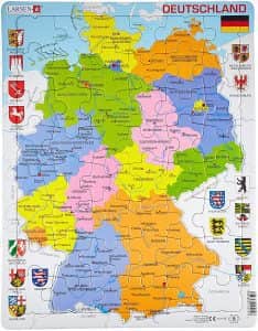 Puzzle de mapa de Alemania de 48 piezas - Los mejores puzzles de Alemania