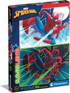 Puzzle de Spider-man de Glowing Lights de 104 piezas - Los mejores puzzles de Glowing Lights de Clementoni