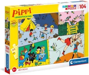 Puzzle De Momentos De Pippi Calzaslargas De 104 Piezas De Clementoni