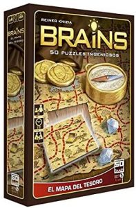 Juego De Mesa De Brains El Mapa Del Tesoro De 50 Puzzles Ingeniosos De Reiner Knizia