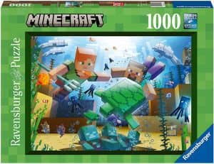 Puzzle De Minecraft Bajo El Mar De 1000 Piezas