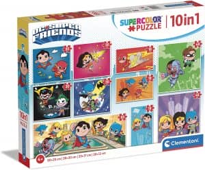 Puzzle Infantil 10 En 1 De Dc Super Friends De Clementoni. Los Mejores Puzzles Infantiles 10 En 1