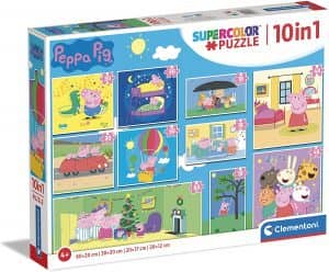 Puzzle Infantil 10 En 1 De Peppa Pig De Clementoni. Los Mejores Puzzles Infantiles 10 En 1