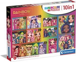 Puzzle Infantil 10 En 1 De Rainbow High De Clementoni. Los Mejores Puzzles Infantiles 10 En 1