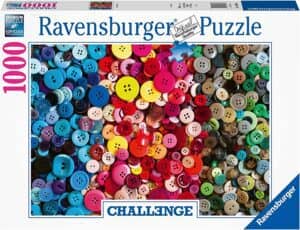 Puzzle Challenge De Botones De Colores De Ravensburger De 1000 Piezas. Puzzles Difíciles