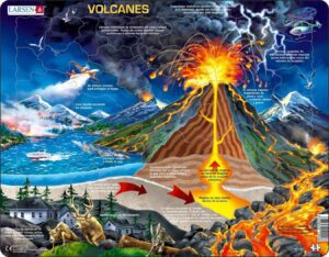 Puzzle De Volcan En Erupción De 70 Piezas De Larsen